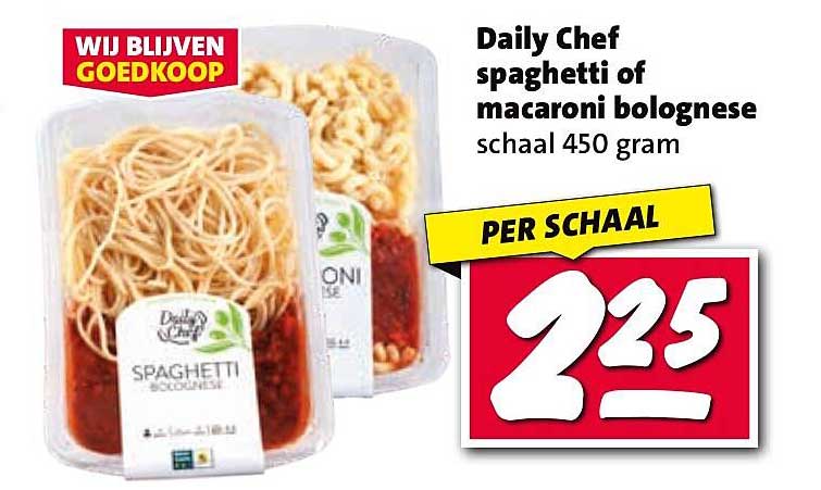 Daily Chef spaghetti of macroni bolognese schaal 450 gram