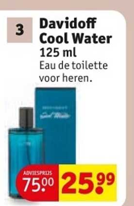 Davidoff Cool Water 125 ml Eau de toilette voor heren.