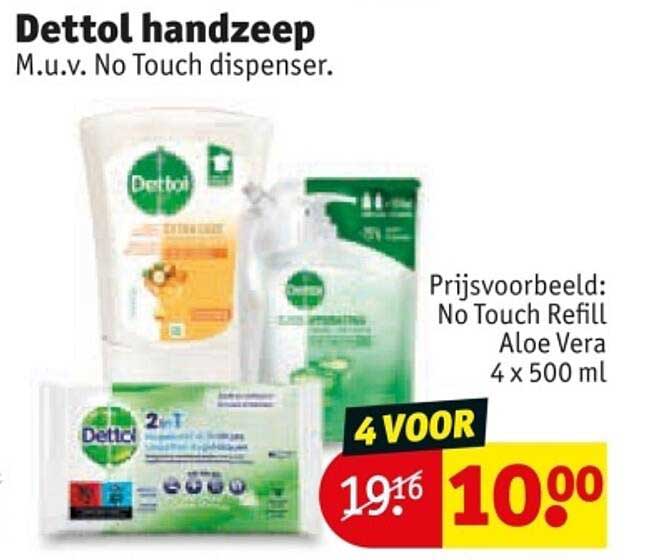 Dettol handzeep M.u.v. No Touch dispenser.