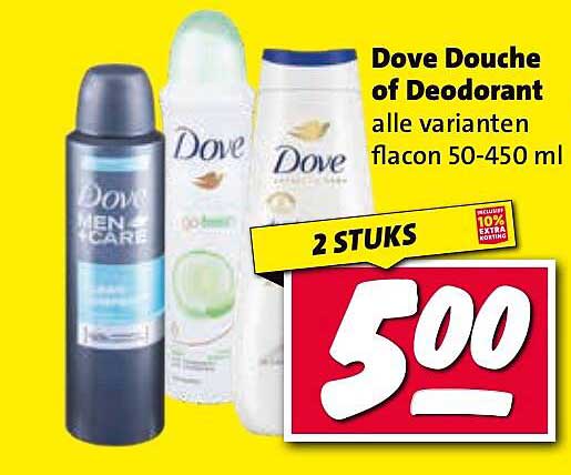 Dove Douche of Deodorant alle varianten flacon 50-450 ml