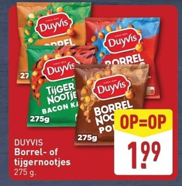 DUYVIS Borrel- of tijgernootjes 275 g.