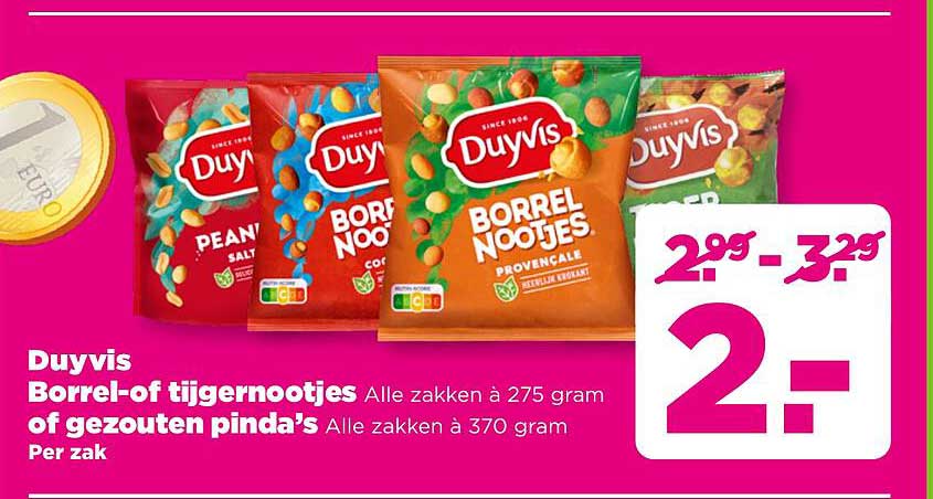 Duyvis Borrel- of tijgernootjes of gezouten pinda’s