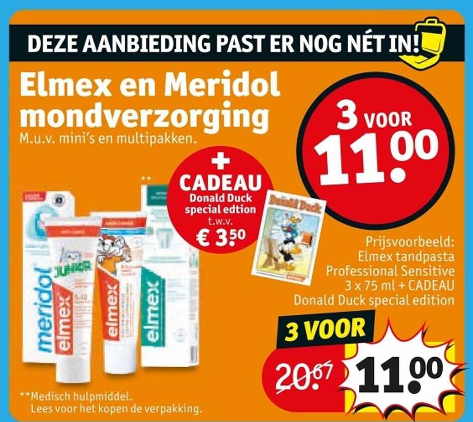 Elmex en Meridol mondverzorging M.u.v. mini's en multipakken.