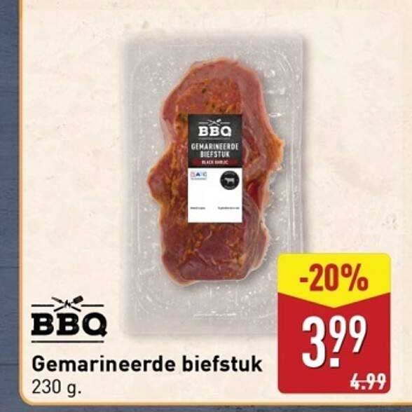 Gemarineerde biefstuk 230 g.