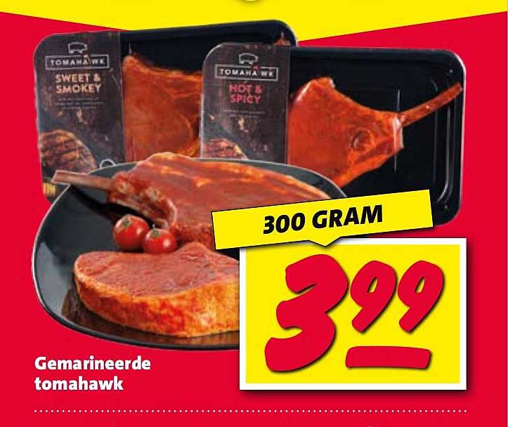 Gemarineerde tomahawk