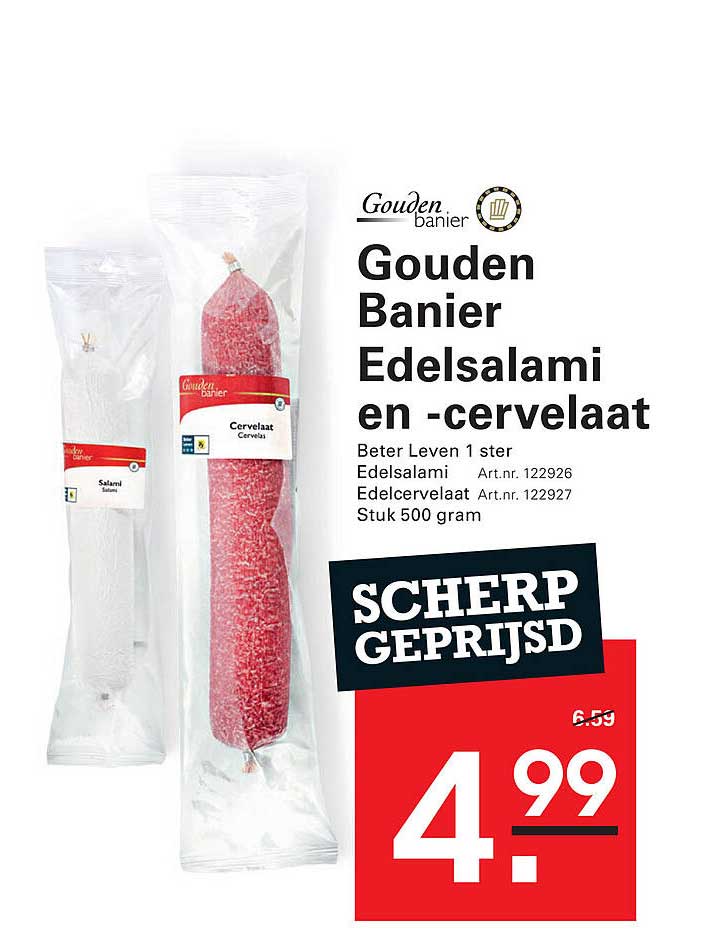 Gouden Banier Edelsalami en -cervelaat