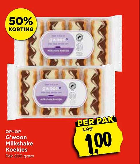 G'woon Milkshake Koekjes