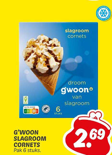 G'woon Slagroom Cornets