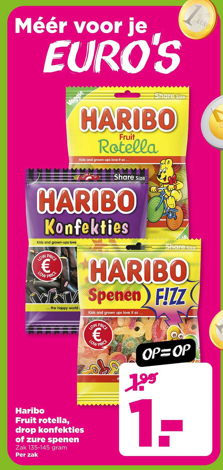 Haribo Fruit rotella, drop konfekties of zure spenen