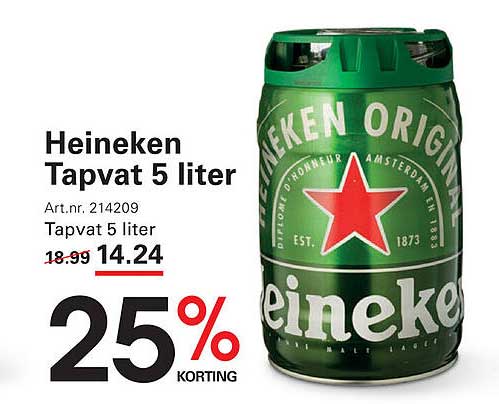 Heineken Tapvat 5 liter
