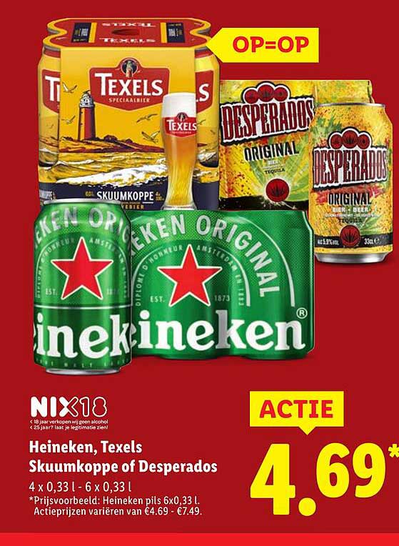 Heineken, Texels Skuumkoppe of Desperados