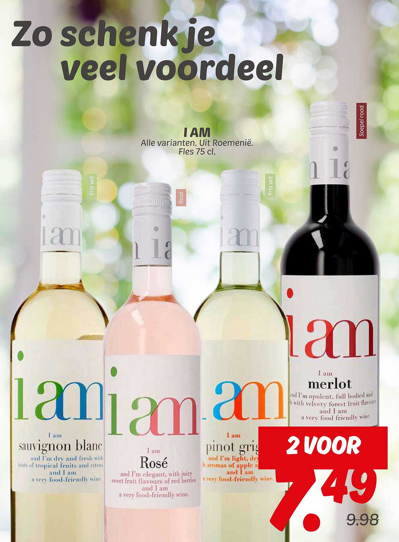 I AM Alle varianten. Uit Roemenië. Fles 75 cl.