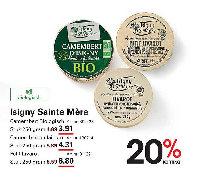 Isigny Sainte Mère Camembert Biologisch