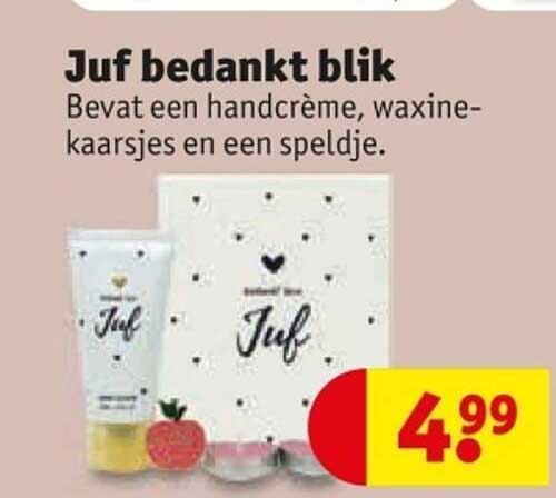 Juf bedankt blik