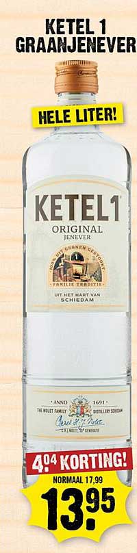 KETEL 1 GRAANJENEVER - HELE LITER!
