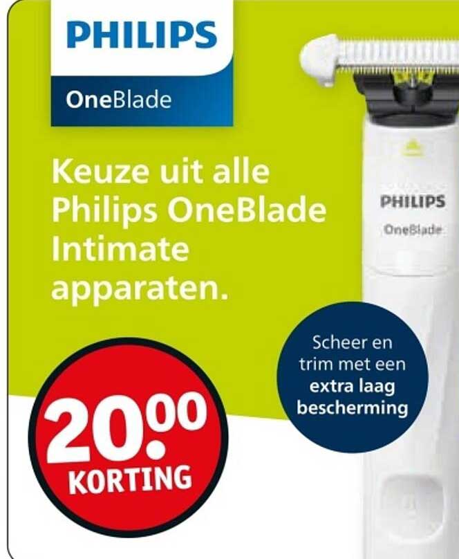 Keuze uit alle Philips OneBlade Intimate apparaten.