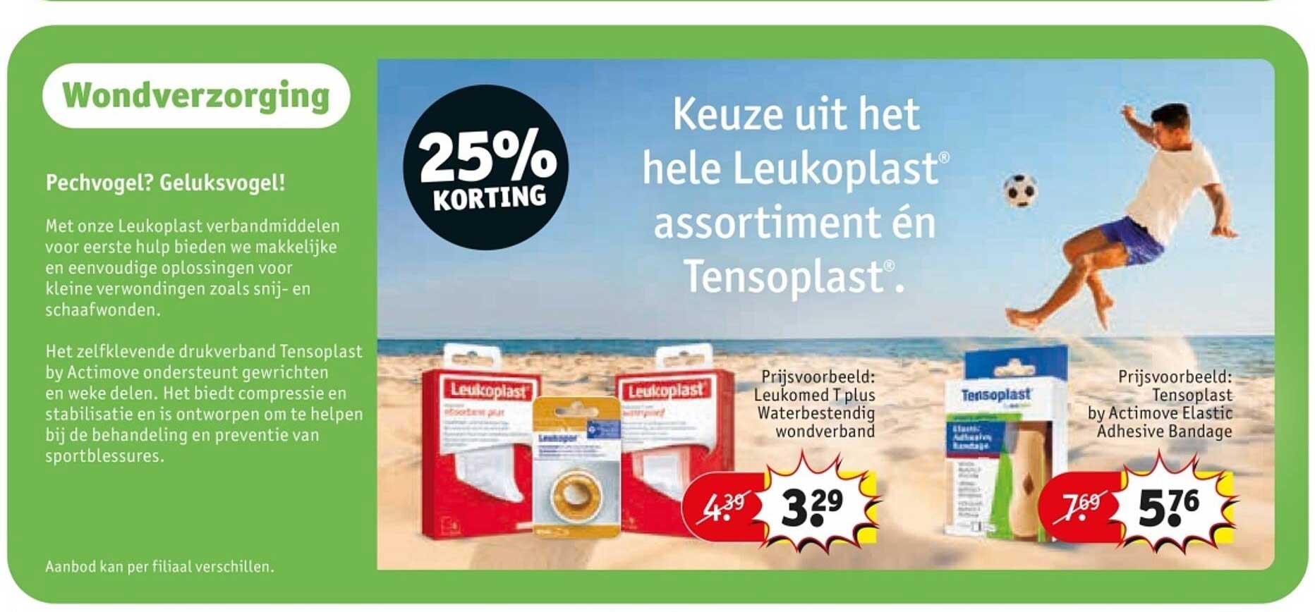 Keuze uit het hele Leukoplast® assortiment én Tensoplast®