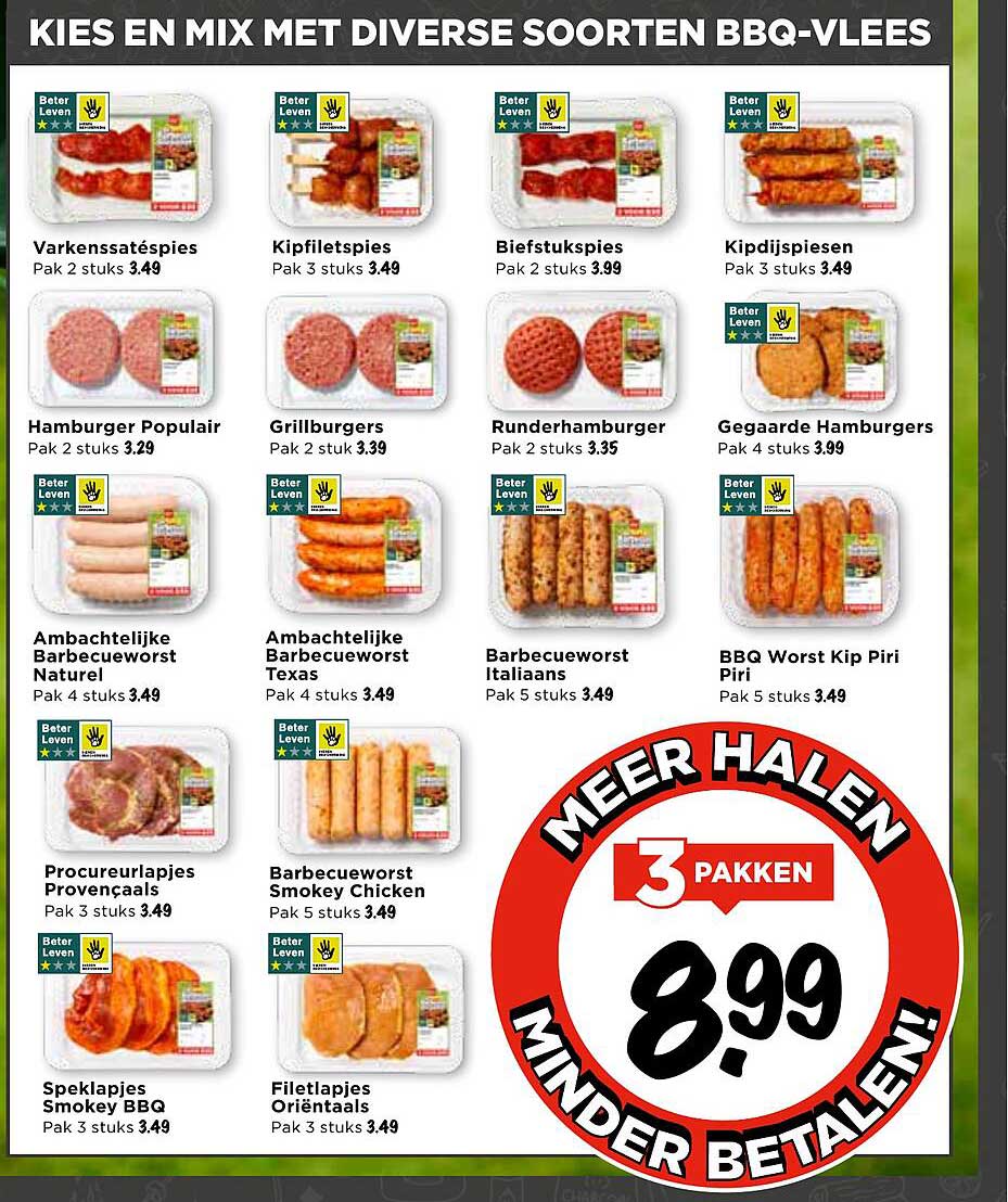 KIES EN MIX MET DIVERSE SOORTEN BBQ-VLEES