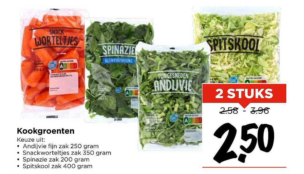 Kookgroenten - 2 Stuks voor €2,50