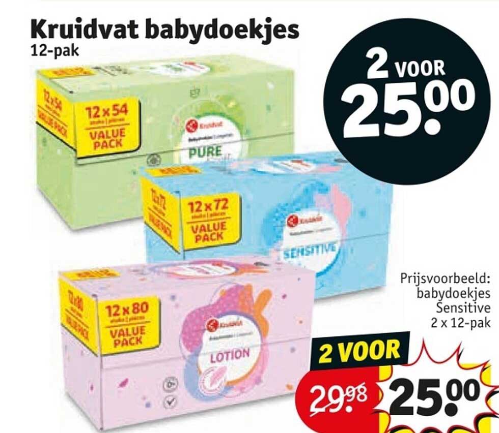 Kruidvat babydoekjes 12-pak