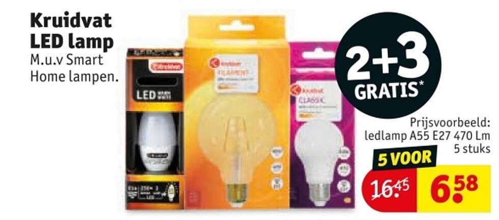 Kruidvat LED lamp M.u.v Smart Home lampen.