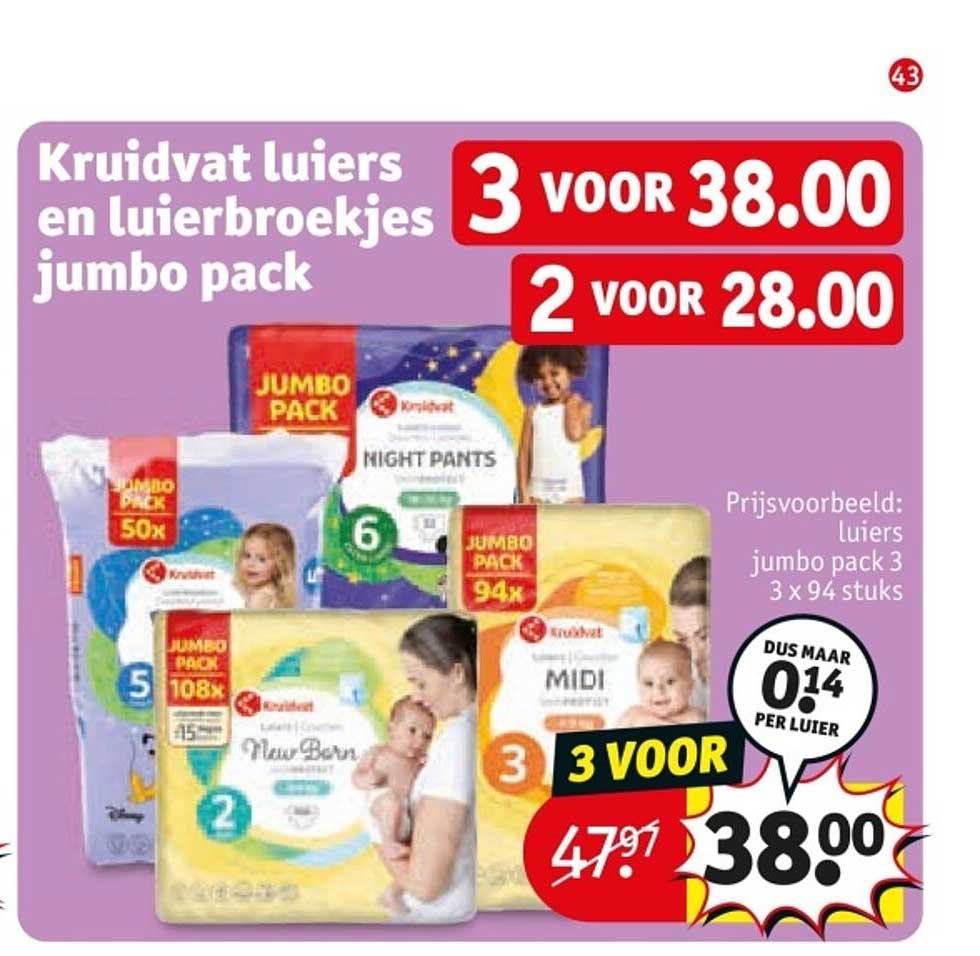 Kruidvat luiers en luierbroekjes jumbo pack