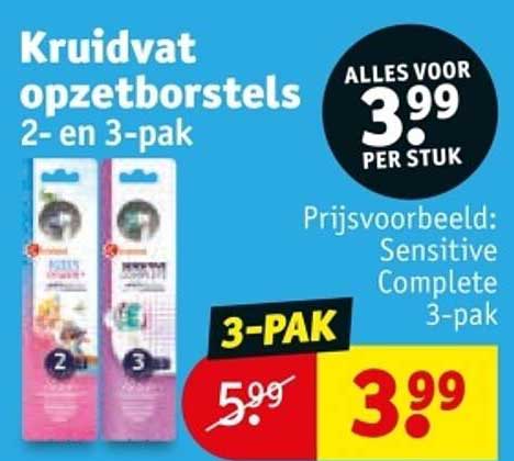 Kruidvat opzetborstels 2- en 3-pak