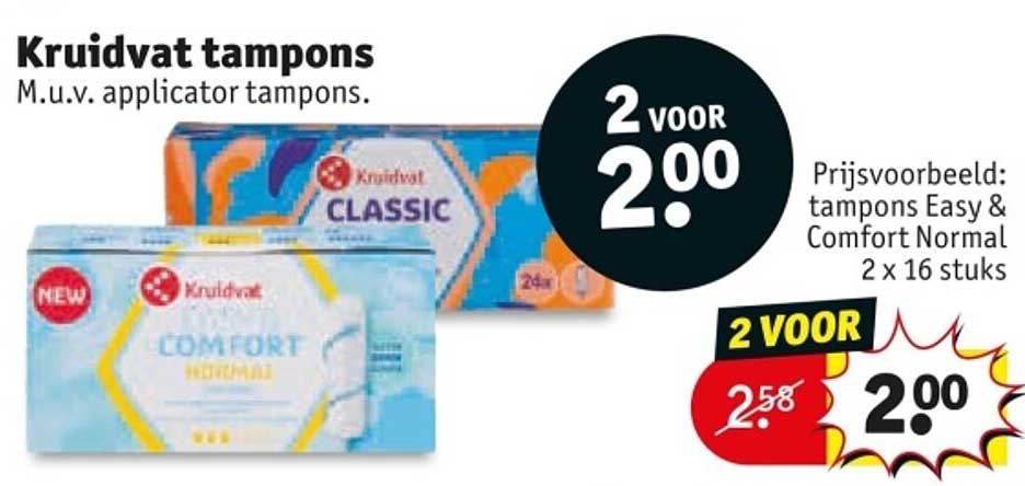 Kruidvat tampons M.u.v. applicator tampons.