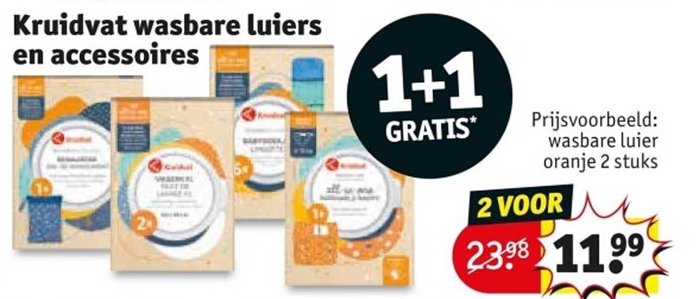 Kruidvat wasbare luiers en accessoires