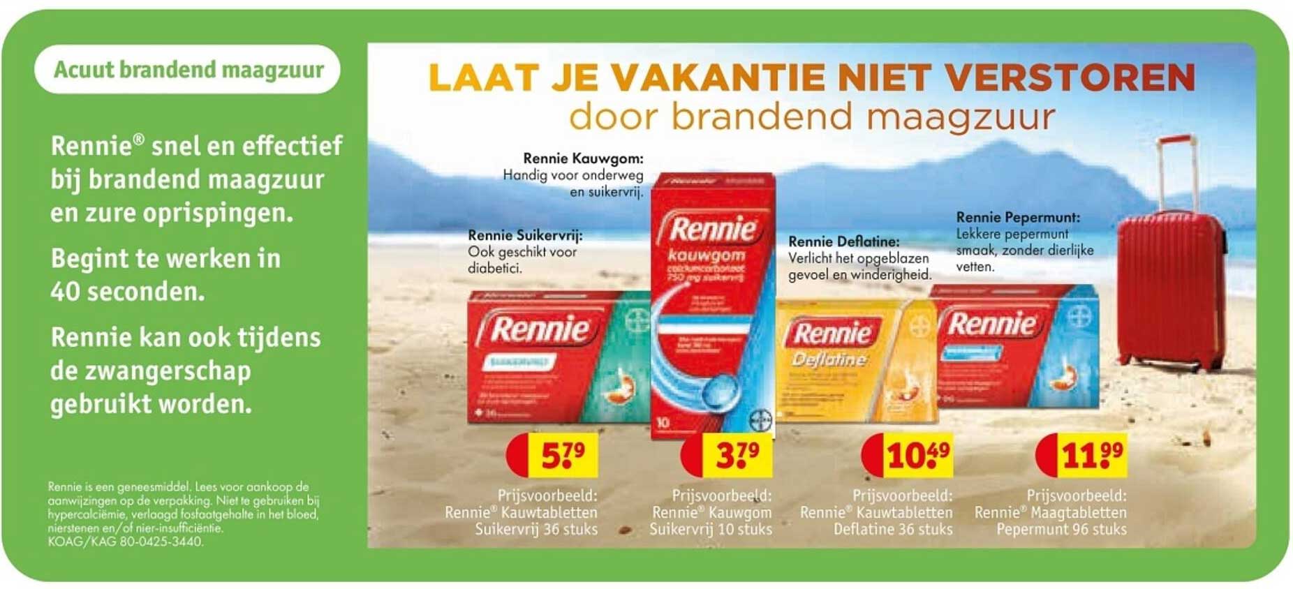 LAAT JE VACANTIE NIET VERSTOREN door brandend maagsuur