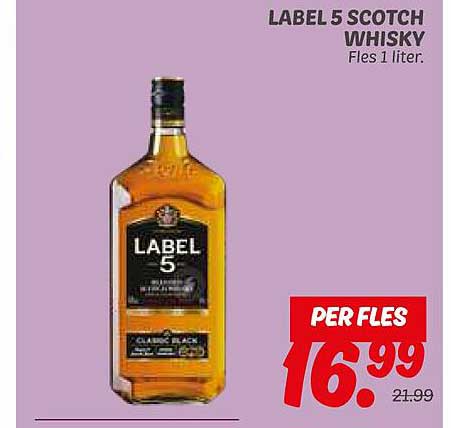 LABEL 5 SCOTCH WHISKY Fles 1 liter