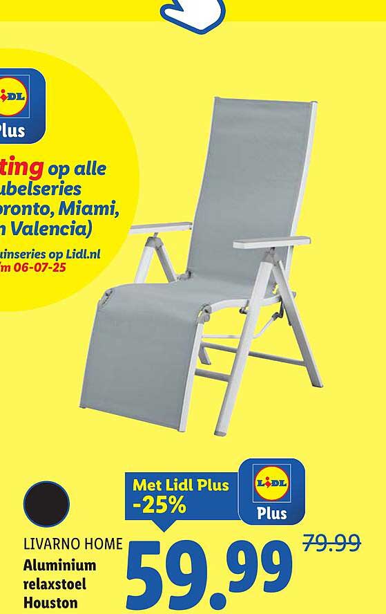 LIVARNO HOME Aluminium relaxstoel Houston