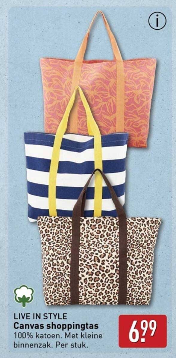 LIVE IN STYLE Canvas shoppingtas