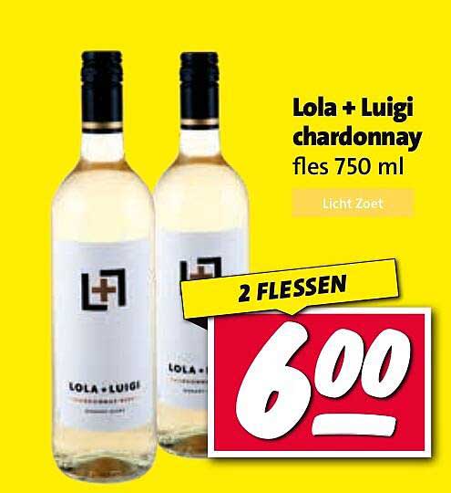 Lola + Luigi chardonnay fles 750 ml