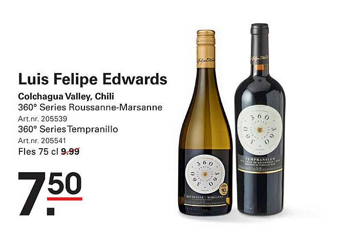 Luis Felipe Edwards - 360° Series Roussanne-Marsanne en 360° Series Tempranillo