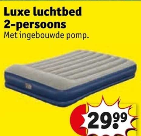 Luxe luchtbed 2-persoons Met ingebouwde pomp.