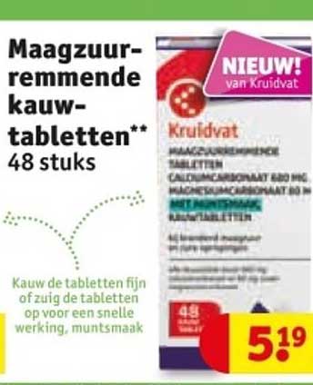 Maagzuurremmende kauwtabletten** 48 stuks