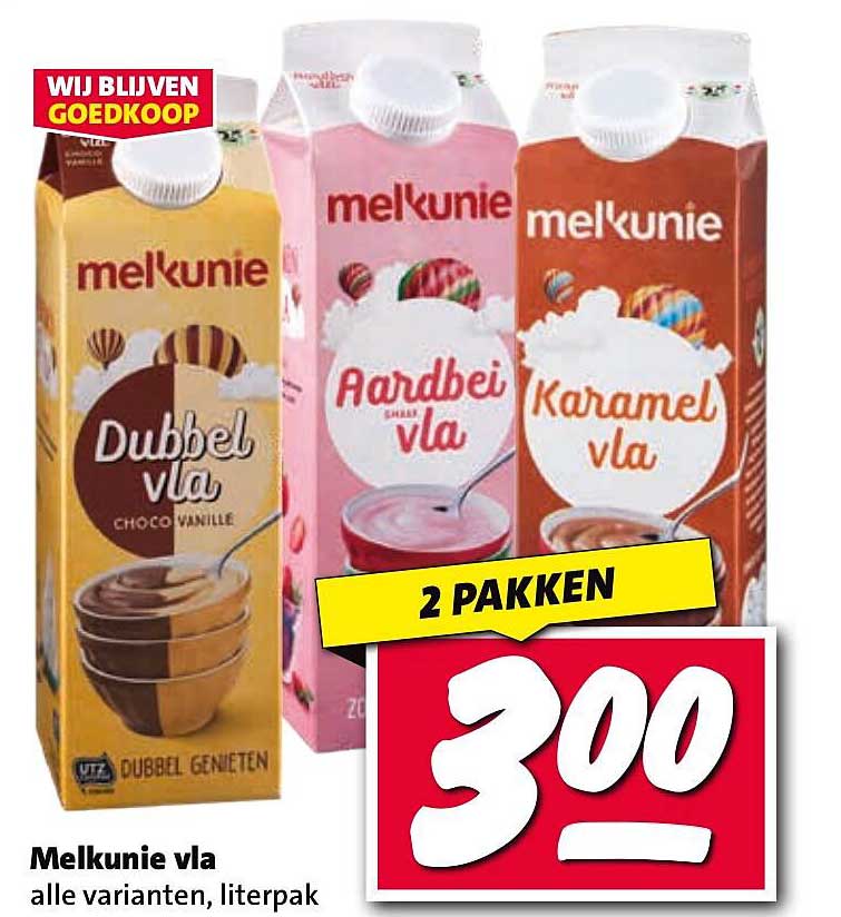 Melkunie vla alle varianten, literpak