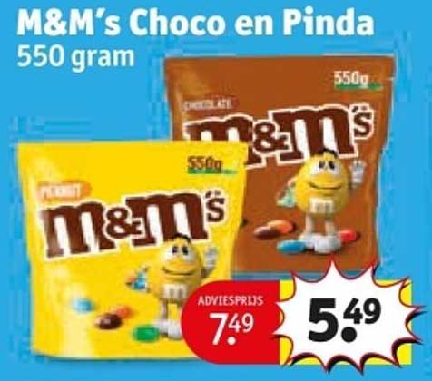 M&M’s Choco en Pinda 550 gram