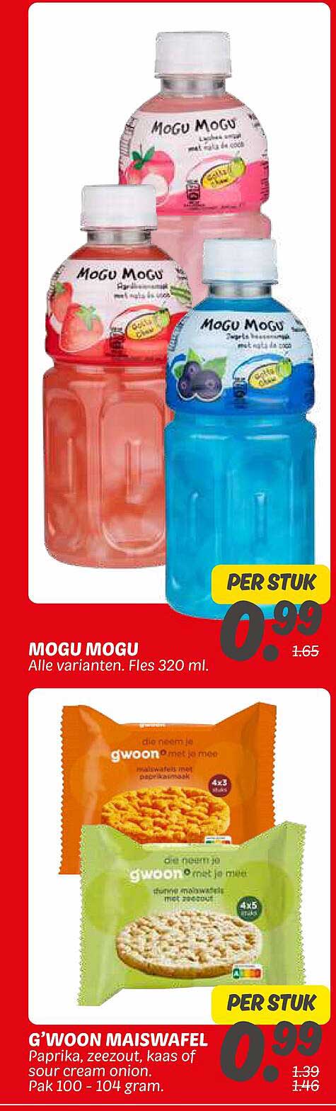 MOGU MOGU Alle varianten. Fles 320 ml.