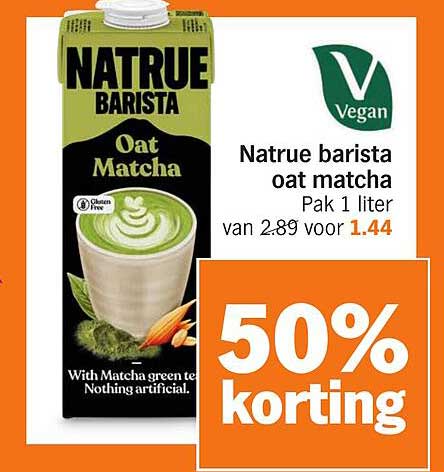 Natrue barista oat matcha Pak 1 liter
