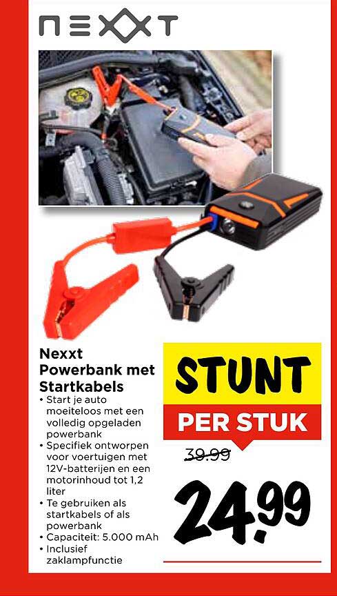 Nexxt Powerbank met Startkabels