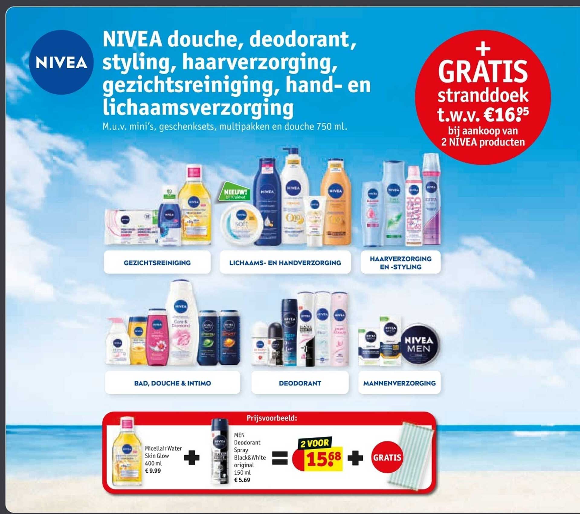 NIVEA douchemeer dan 2 NIVEA producten + GRATIS stranddoek t.w.v. €16,95