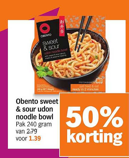 Obento sweet & sour udon noodle bowl