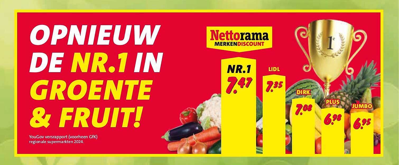 OP NIEUW DE NR.1 IN GROENTE & FRUIT!