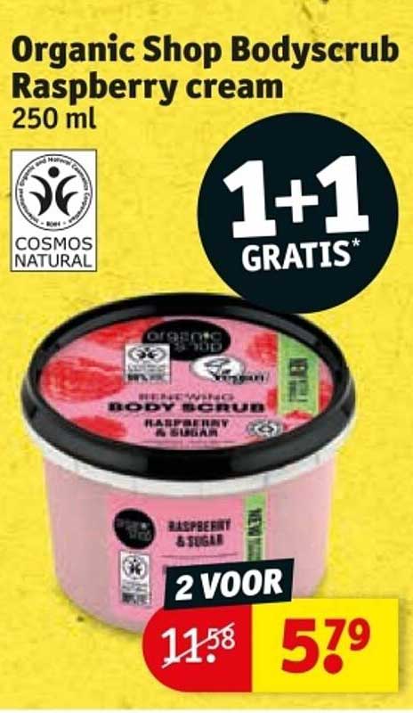 Organic Shop Bodyscrub Raspberry cream 250 ml