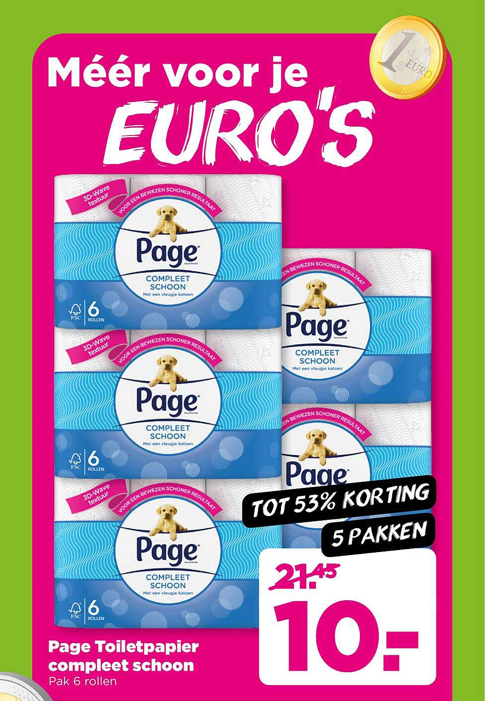 Page Toiletpapier compleet schoon