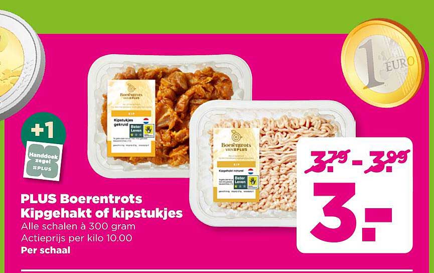 PLUS Boerentrots Kipgehakt of kipstukjes