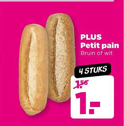PLUS Petit pain Bruin of wit