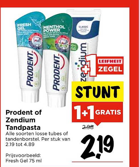 Prodent of Zendium Tandpasta